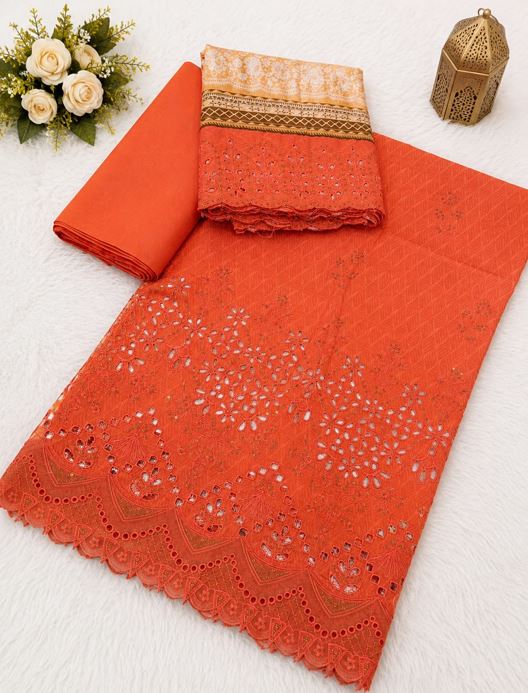 12312 Bin Saeed Khadder Embroidery 3 Piece - Image 1