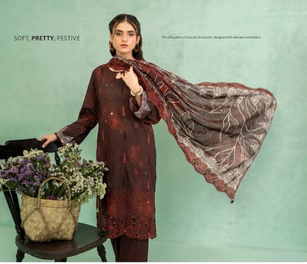 Capture4 Elaya Embroidered Lawn 3 Piece - Image 1